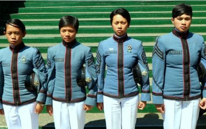 <p><strong>TOP FEMALE CADETS.</strong> The Philippine Military Academy (PMA) this year produced three women soldiers in the top 10 of the graduating class of 282, including a lady cadet awarded with the Athletic Saber. The top graduates were presented to the media in a press conference on Wednesday (March 14, 2018) at the academy. From left are C1CL Leonore Andrea Cariño Japitan who is the class’ top 4 graduate; C1CL Jeraiza Laquinon Buenaventura, number 6; C1CL Micah Quiambao Reynaldo, number 10; and C1CL Jasm Marie Alcoriza, who will receive the female athletic saber award during their graduation on Sunday (March 18, 2018). <em>(Photo by Liza T. Agoot)</em></p>